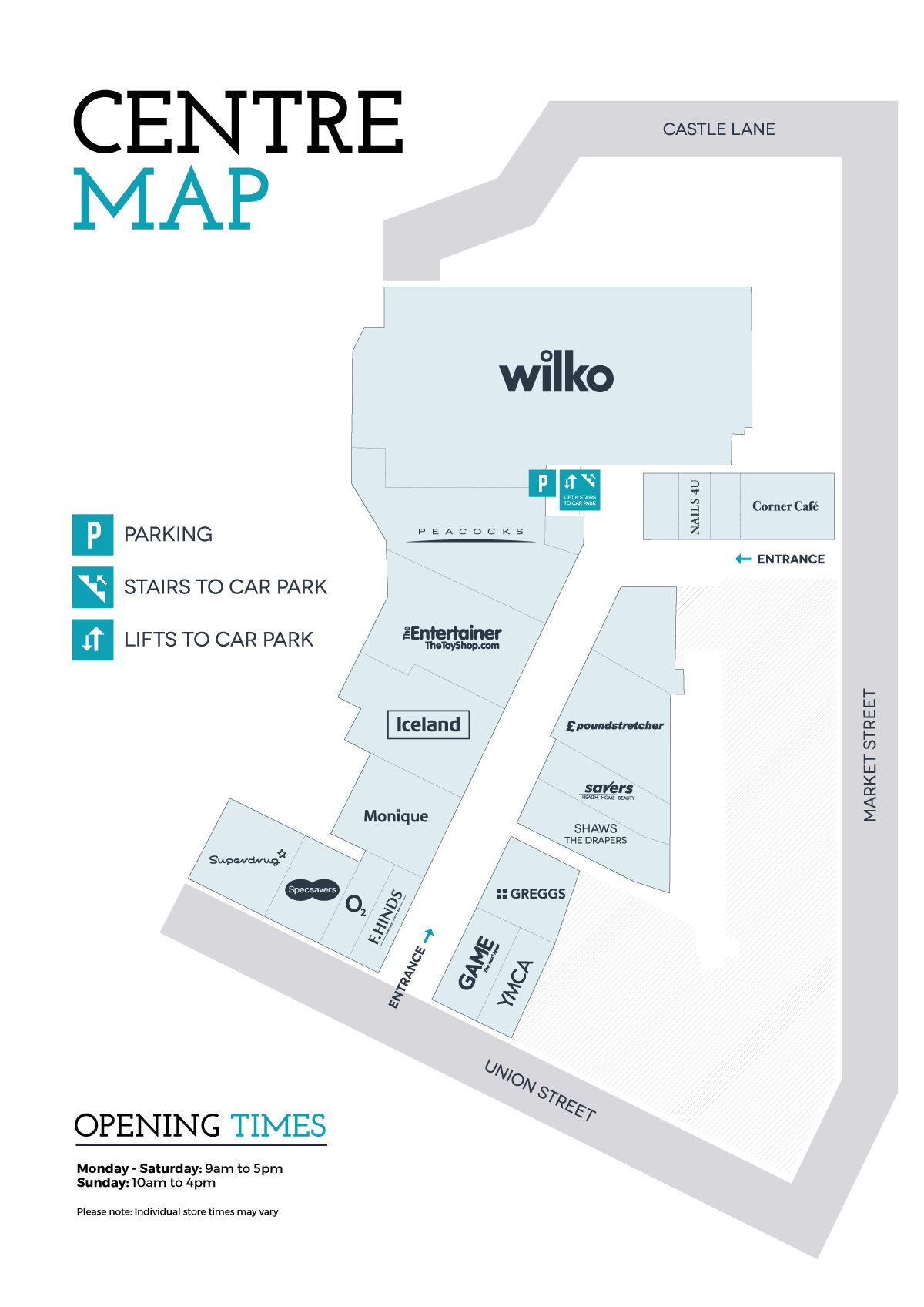 Union Square Aberdeen Map Union Square - Centre Map